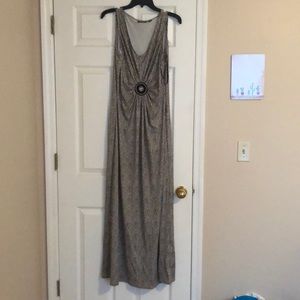 Floor length Cheetah print dress